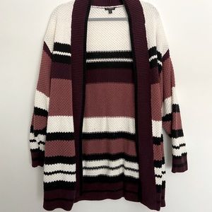 Express Oversized Striped Cardigan